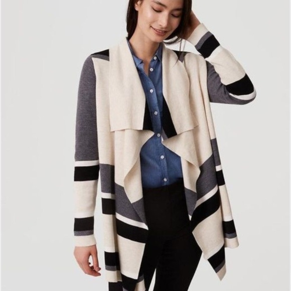 LOFT Drape Front Cardigan